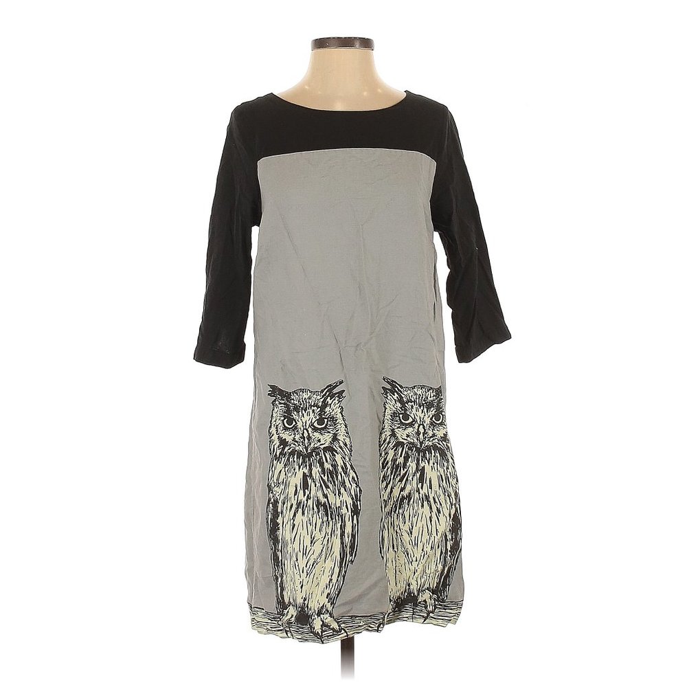 HTF Rare Knitted Dove Owl Dress Modcloth Anthropologie M Medium